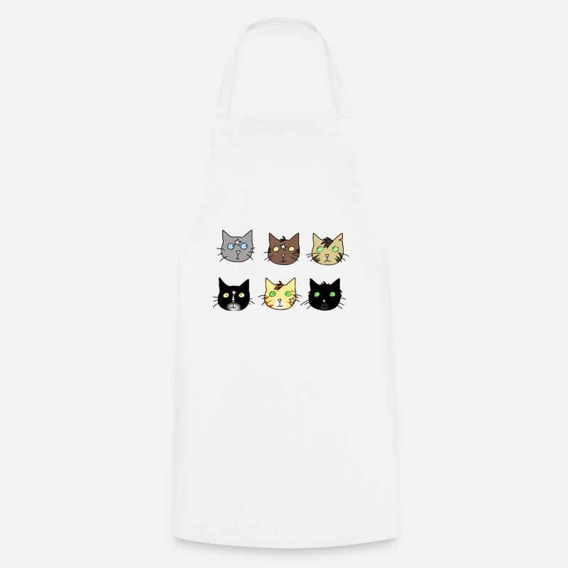 cats, cats, like Warrior - Cooking Apron - white