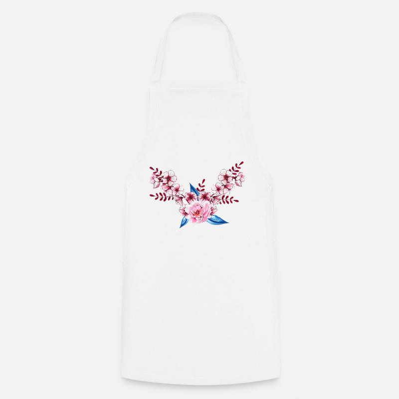 Fleur - Tablier de cuisine - blanc