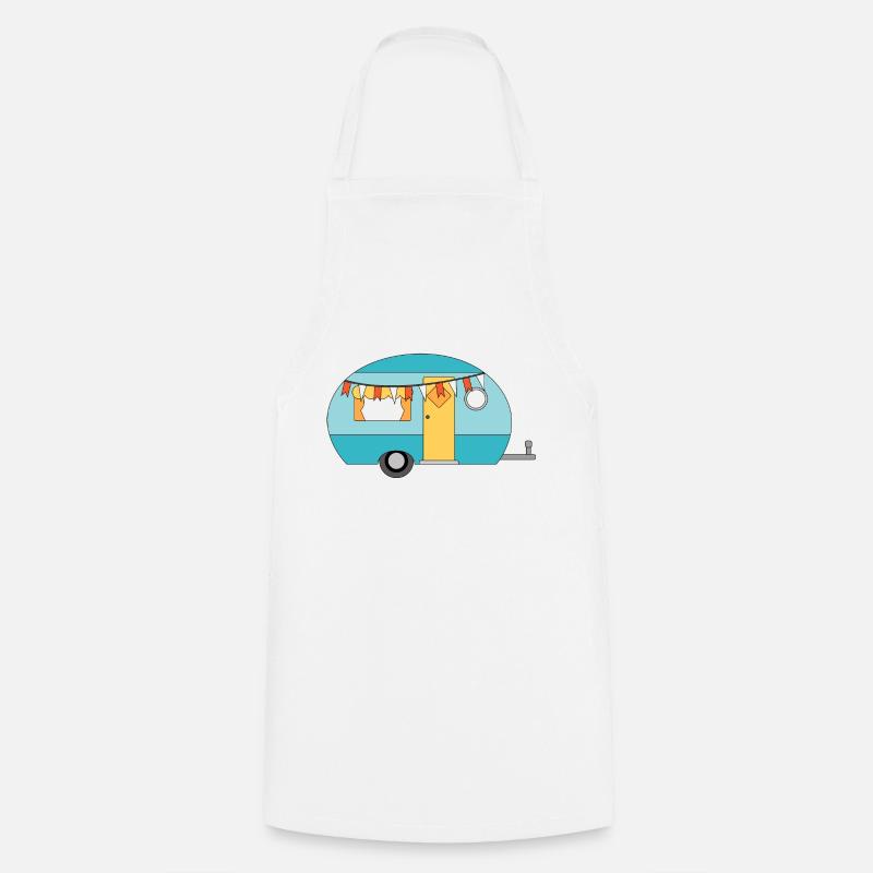 Caravane Camping Drôle - Tablier de cuisine - blanc