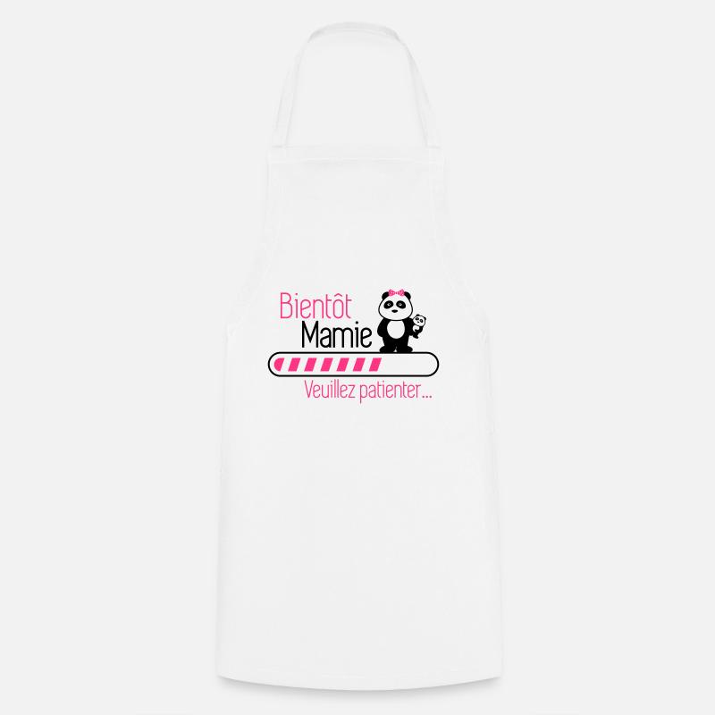 Bientôt mamie - Future grand-mère - Tablier de cuisine - blanc