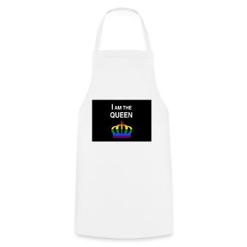 iam the queen4 - Tablier de cuisine - blanc - Devant - AI Model Male 185 dark (185cm)