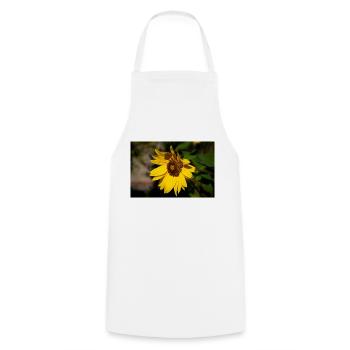 Sonnenblume - Kochschürze - Weiß - Vorne - AI Model Male 185 dark (185cm)