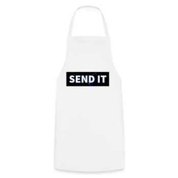 SEND IT box logo - Cooking Apron - white - Front - AI Model Male 185 dark (185cm)