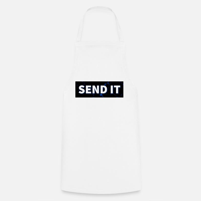 SEND IT Boxlogo - Kochschürze - Weiß