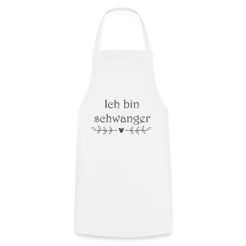 Ich bin schwanger - Kochschürze - Weiß - Vorne - AI Model Male 185 dark (185cm)
