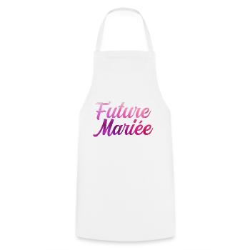 future mariée enterrement vie de jeune fille EVJF - Tablier de cuisine - blanc - Devant - AI Model Male 185 dark (185cm)