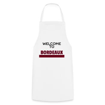 bienvenue a bordeaux - Tablier de cuisine - blanc - Devant - AI Model Male 185 dark (185cm)