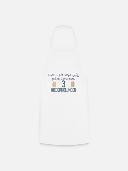 3 Wiederholungen - Kochschürze - Weiß
