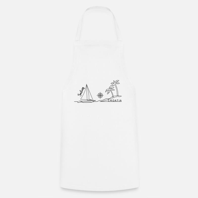 Sailing Crew Croatia - Cooking Apron - white