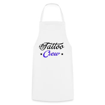 Équipe de tatouage 1 - Tablier de cuisine - blanc - Devant - AI Model Male 185 dark (185cm)