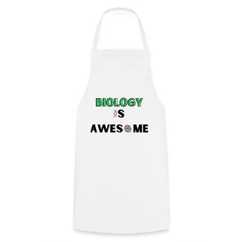 Biology is awesome - Kochschürze - Weiß - Vorne - AI Model Male 185 dark (185cm)