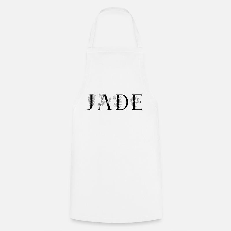 Nom - Jade - Tablier de cuisine - blanc