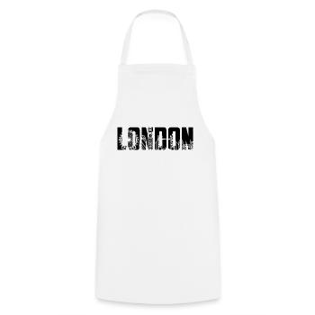 Londres Angleterre 1 - Tablier de cuisine - blanc - Devant - AI Model Male 185 dark (185cm)
