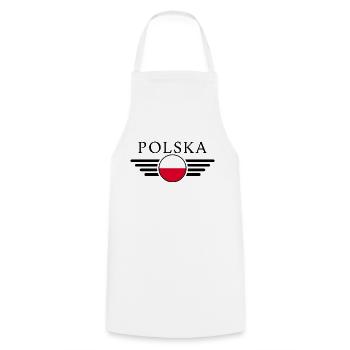Poland Style T-Shirt - Cooking Apron - white - Front - AI Model Male 185 dark (185cm)
