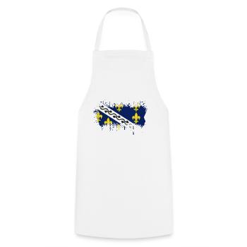 Bosnia in herzegovina europe sarajavo flag mostar - Cooking Apron - white - Front - AI Model Male 185 dark (185cm)