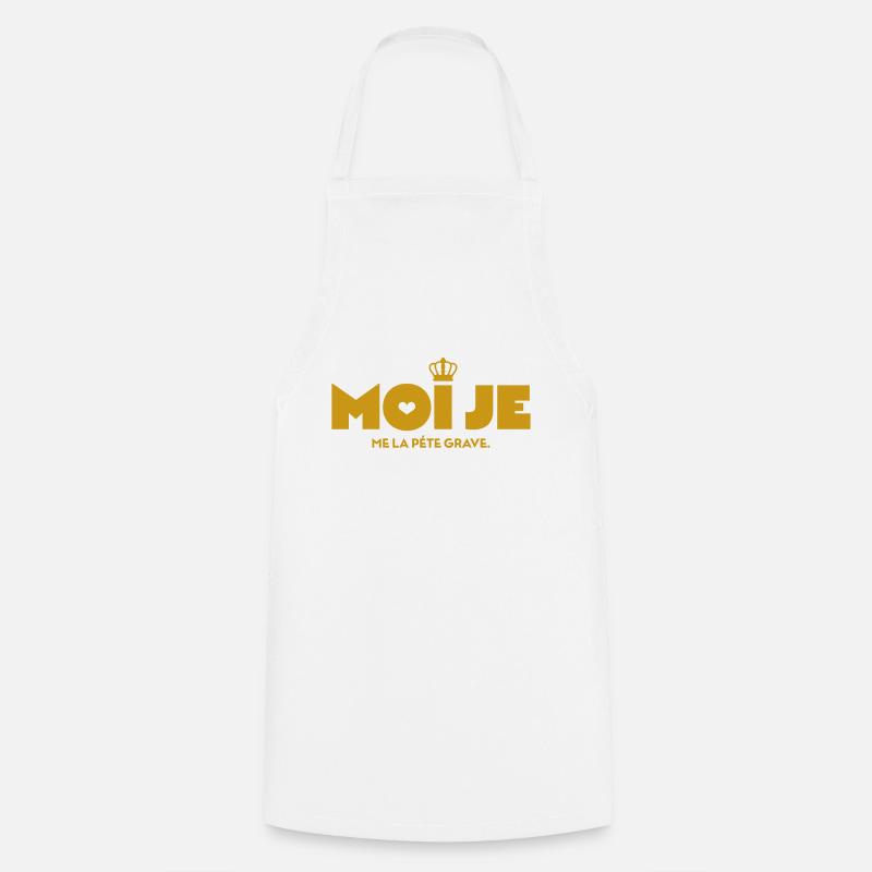 Moi je - Tablier de cuisine - blanc
