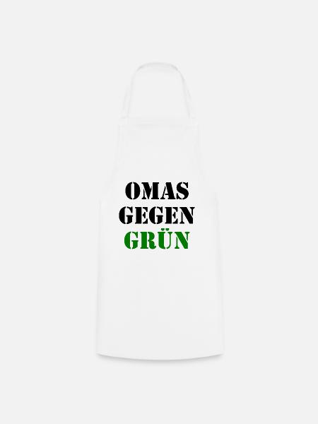 Omas gegen grün - Kochschürze - Weiß