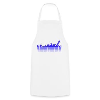 Palm Trees Island Trees Beach Holiday Strip Sea - Cooking Apron - white - Front - AI Model Male 185 dark (185cm)