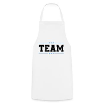 Team 02 - Cooking Apron - white - Front - AI Model Male 185 dark (185cm)