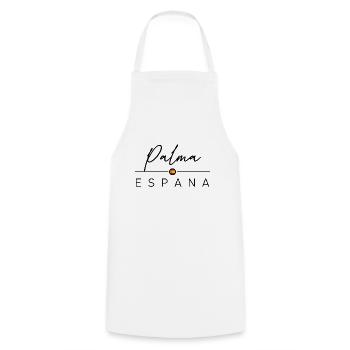 Spain - Palma de Mallorca - Spain - España - Cooking Apron - white - Front - AI Model Male 185 dark (185cm)
