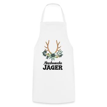 Nachwuchs Jäger Nachwuchsjäger Jagd Papa Jägerin - Kochschürze - Weiß - Vorne - AI Model Male 185 dark (185cm)