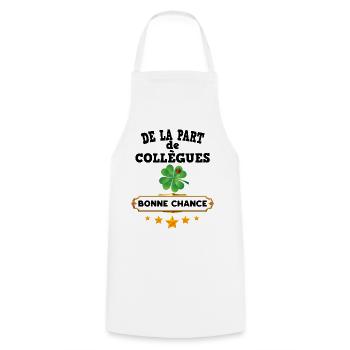 Collègue Homme Et Femme Cadeau Départ - Tablier de cuisine - blanc - Devant - AI Model Male 185 dark (185cm)