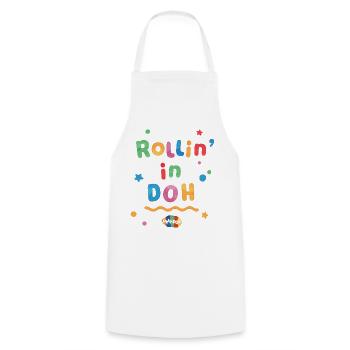 Play-Doh Knete Rollin' In Doh Witziges Design - Kochschürze - Weiß - Vorne - AI Model Male 185 dark (185cm)