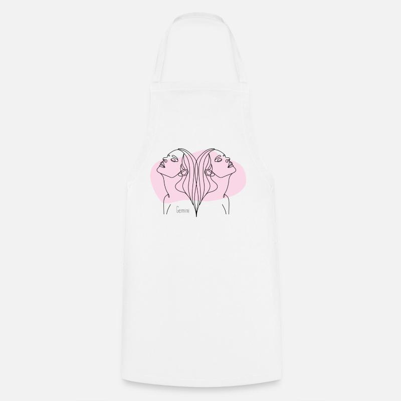 "Gemini" zodiac sign Gemini Gemini - Cooking Apron - white
