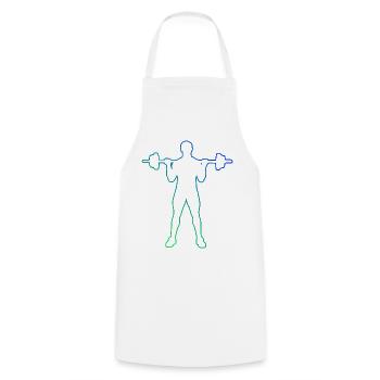 Fitness Endurance Training Strength Training Men - Cooking Apron - white - Front - AI Model Male 185 dark (185cm)