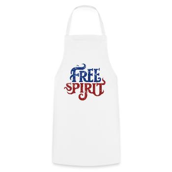 Free Spirit - Cooking Apron - white - Front - AI Model Male 185 dark (185cm)