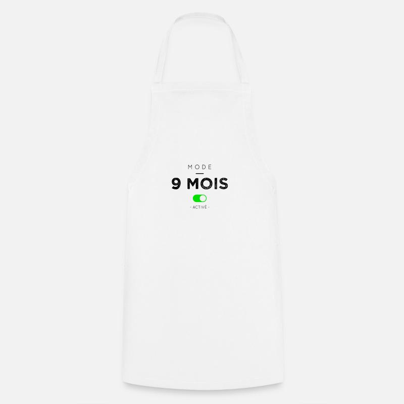 Mode 9 mois activé - Tablier de cuisine - blanc
