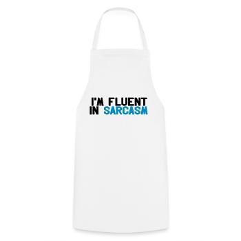 Fluent in sarcasm - Tablier de cuisine - blanc - Devant - AI Model Male 185 dark (185cm)