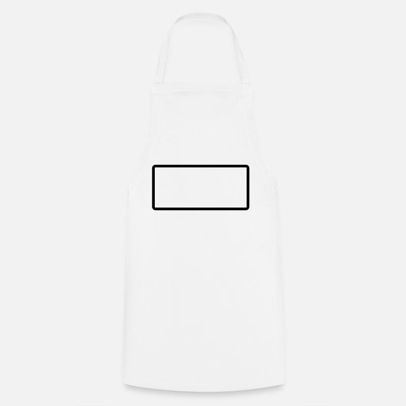 Rectangle - Rechteck - Form - Customize it ! - Cooking Apron - white