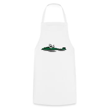Eau lauren de Crocodile - Tablier de cuisine - blanc - Devant - AI Model Male 185 dark (185cm)
