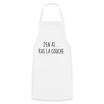 J'en ai ras la couche - Bébé - Naissance - Baby - Tablier de cuisine - blanc - Devant - AI Model Male 185 dark (185cm)