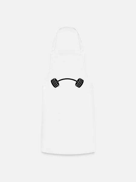 musculation - Tablier de cuisine - blanc