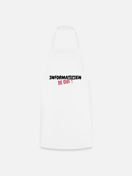 informatique / informaticien / ordinateur / geek - Tablier de cuisine - blanc