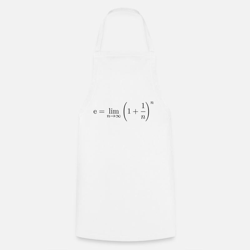 Euler's number - Cooking Apron - white