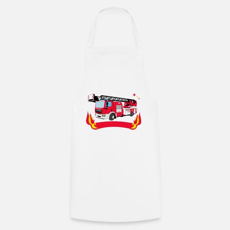 | des pompiers Pompiers - Tablier de cuisine - blanc