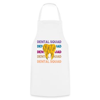 Dentist Dental Assistant Practice Teeth I Gift - Cooking Apron - white - Front - AI Model Male 185 dark (185cm)
