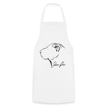 SHAR PEI Profil Chiens Chien Wilsigns - Tablier de cuisine - blanc - Devant - AI Model Male 185 dark (185cm)