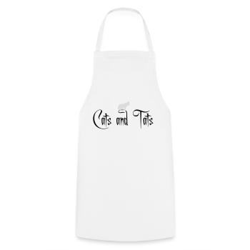 Citation de chats et de tats - Tablier de cuisine - blanc - Devant - AI Model Male 185 dark (185cm)