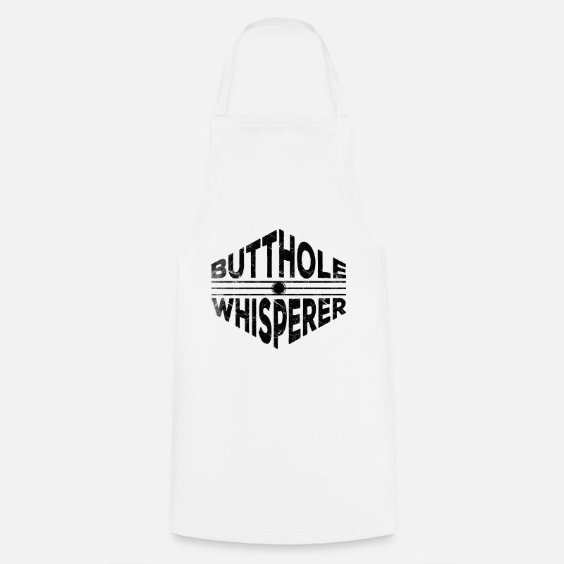 Butthole Whisperer - Cooking Apron - white
