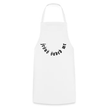 Jesus saved me motiv - Cooking Apron - white - Front - AI Model Male 185 dark (185cm)