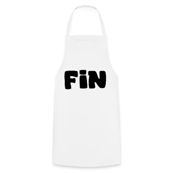 Nom - Aileron - Tablier de cuisine - blanc - Devant - AI Model Male 185 dark (185cm)