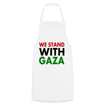 We stand with palestine - Tablier de cuisine - blanc - Devant - AI Model Male 185 dark (185cm)
