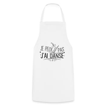 je peux pas j'ai danse - Tablier de cuisine - blanc - Devant - AI Model Male 185 dark (185cm)