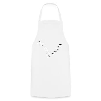 Les oiseaux migrateurs - Tablier de cuisine - blanc - Devant - AI Model Male 185 dark (185cm)