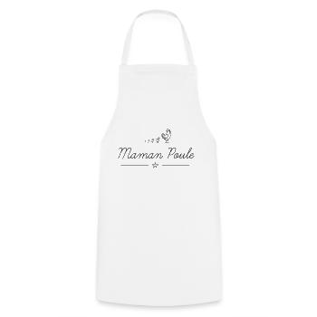 Maman poule - Tablier de cuisine - blanc - Devant - AI Model Male 185 dark (185cm)