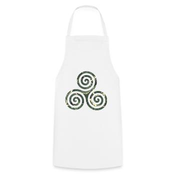 keltisches symbol triskele e 226 - Kochschürze - Weiß - Vorne - AI Model Male 185 dark (185cm)